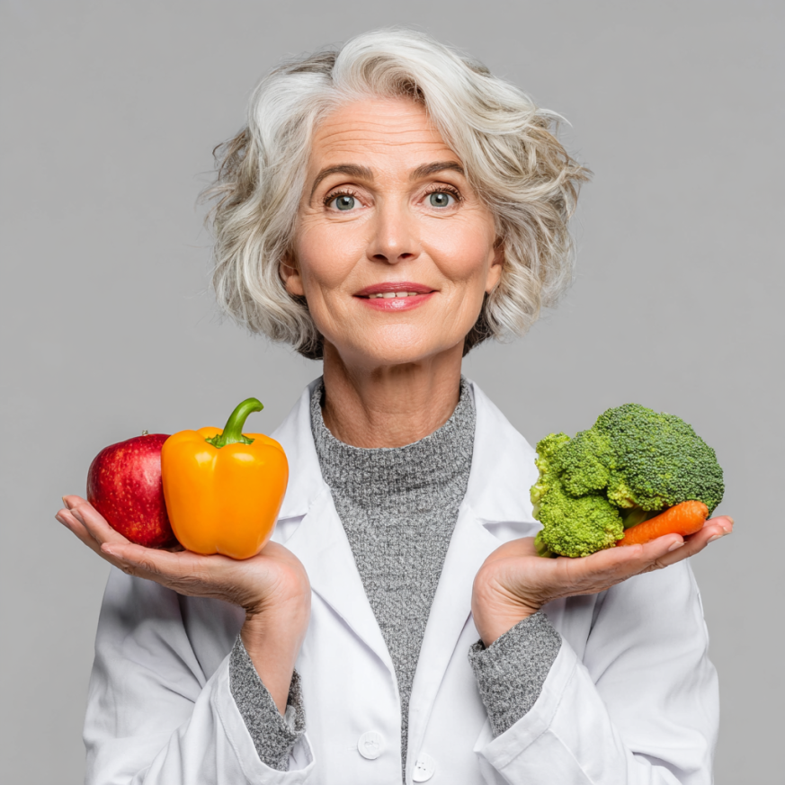 Старший чоловік готує здорову їжу